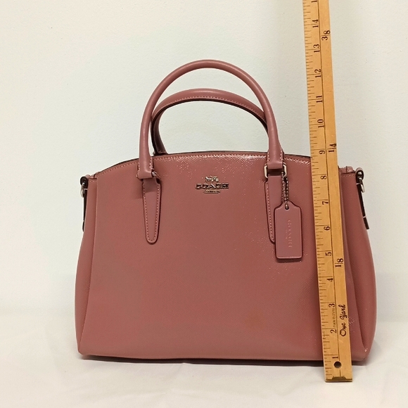 Coach crossgrain leather purse hand bag women's coach bag F 32017 12" × 8" 1/2 - Picture 15 of 15